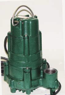 1/1, 1/1 Cast iron motor housing with powder coated epoxy finish Designed to provide great heat dissipation from the motor Recessed, non-clogging vortex impeller design provides great solids-passing