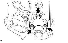 (g) Assemble outer portion of lower control arm to the lower ball joint assembly.