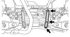Torque: 74 N m (755 kgf cm, 55ft lbf) (i) Install no. 2 engine under cover. (1) Attach five clips.