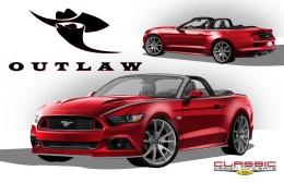 One of many customized 2015 Ford Mustangs debuting at the upcoming 2014 SEMA show in Las Vegas is the Outlaw by Classic Design Customs.