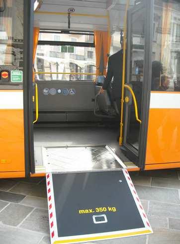strollers 496 bus stops with autonomous disable accessibility and 286 accessible with help Dedicated bus