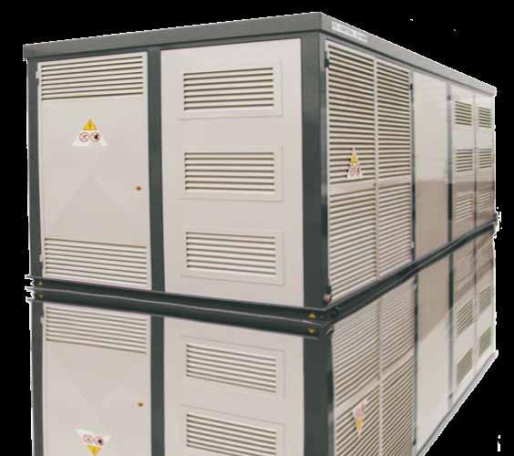 Modular Inverters in Cabinets GEFRAN provides complete solutions for container and prefabricated electric cabinets approved by utilities, ready for connection to the MV distribution grid and designed