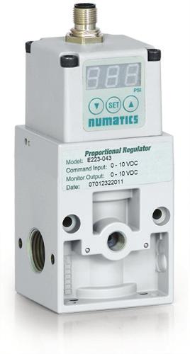 Pressure Control: E22 Proportional Specifications Specifications Fluid Media Minimum Supply Pressure Maximum Supply Pressure Regulating Pressure Ranges E22 Air or neutral gas, filtered at 5µm,