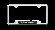 SOA342L104 (Stainless Steel) SOA342L105 (Matte Black) SOA342L142 (Carbon Fiber) License Plate Frame (Subaru) Frame displays the Subaru logo in UV resistant polyurethane and