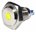 Beacons and alarms 22mm Anti-vandal Pilot lights IP67, M12 thread, 5mm LED Voltage Red Green Blue White Yellow 24V AC/DC IL-NI-05-R-4-N IL-NI-05-G-4-N IL-NI-05-B-4-N IL-NI-05-W-4-N IL-NI-05-Y-4-N