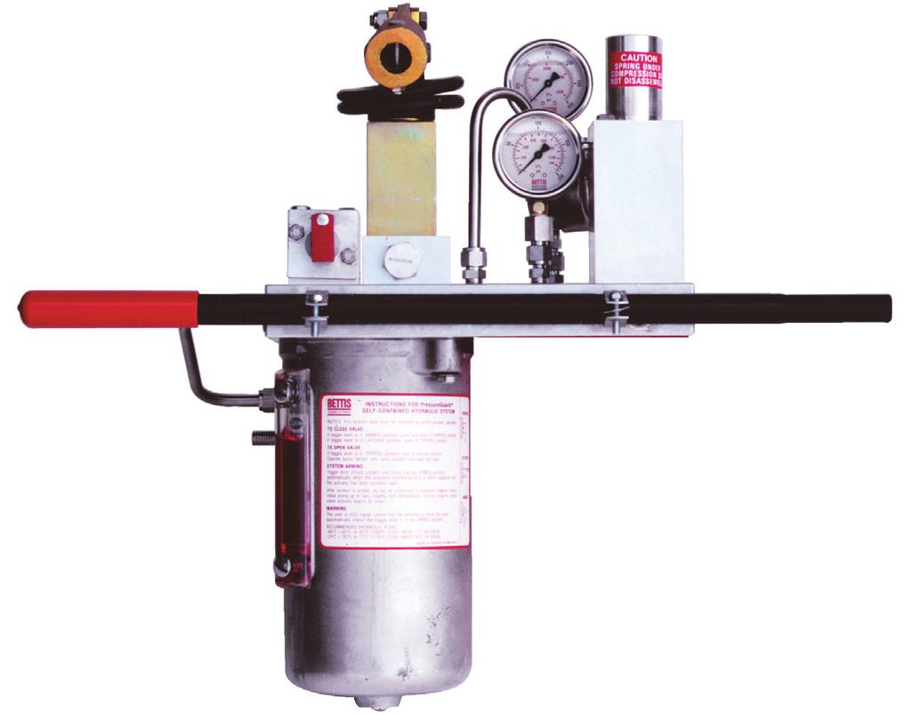 Control System The PWP PressureGuard self-contained hydraulic control systems are supplied with a basic manifolded control system that provides one-way local control using the handpump.