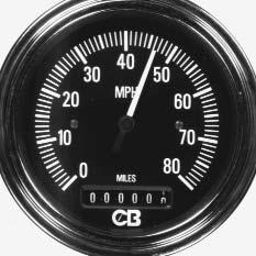 S P E E D O M E T E R S E L E C T R I C Part Number Description Dial Range 8141100 Programmable Speedometer 0-80 MPH Note: See page 16 for Signal Generators.