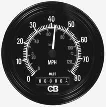 S P E E D O M E T E R S E L E C T R I C Part Number Description Dial Range 8741100 Programmable Speedometer 0-80 MPH Note: See page 16 for Signal Generators.