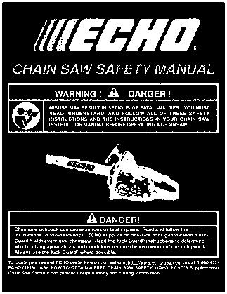 Immediately notify your retailer or ECHO Dealer of damaged