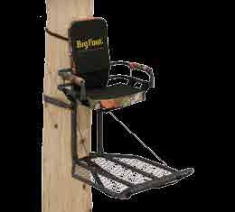 Nothing Attaches Tight to a tree like a Big Foot Step 1 Step 2 Step 3 Tighten strap to tree with platform folded up.