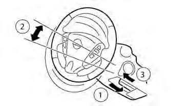 STEERING WHEEL MIRRORS WARNING Never adjust the steering wheel while driving so that full attention may be given to vehicle operation. WARNING Adjust the position of all mirrors before driving.
