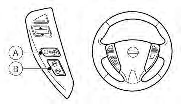 CAR PHONE OR CB RADIO Steering wheel switches for phone control The hands-free mode can be operated using the controls on the steering wheel.