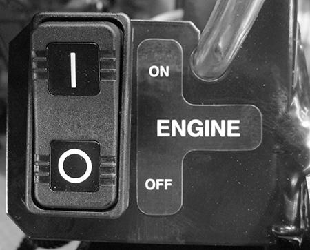 TriPac Unit Description Engine On/Off Switch The APU Engine On/Off Switch is located inside the TriPac APU housing on the lower right side of the frame.