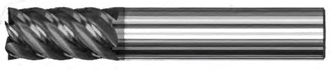 6 Flute Square End Square End - Double End Standard Length Coated and Genuine A -Gr-SiV submicron grain carbide 6 flutes for superior finish K S M P Standard, Stub and Long, 2 and 4 Flutes Coated and