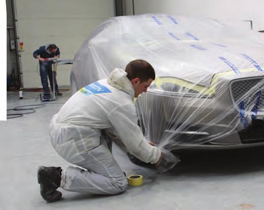MASKING FILM Norton Plastifilm provides the perfect solution for protecting car bodywork when spraying primer, paint or varnish.