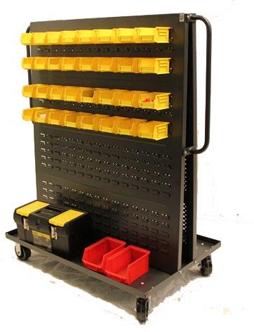 Modular Frame Bin Carts 2 lengths to choose from: 36" & 48" 12-guage deck; 16 gauge panels 2,000 lb.