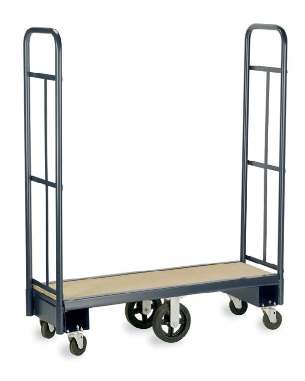 Platform Trucks High-End Platform Trucks are ideal for pick-up and transport in warehouses, building centers, grocery stores and lumber marts.