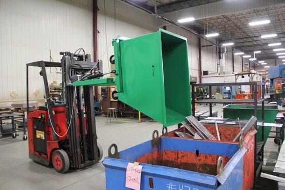 The EZ Hopper Fork Truck Attachment can easily be removed, freeing up the fork truck to complete other jobs. No.