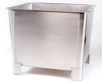 Corners for Easy Cleaning Completely Enclosed 10 Gallon Stainless Legs Top Lip Hemmed and Continuously Welded 1 1/2 Tank Outlet with Guard 5 3/4