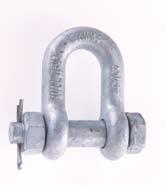 30 Bolt Type Chain Shackles Hot Dipped Galvanized Pin Dia Inside Width at pin Load Limit (tons) Approx Ea 7/16 1/ 5/8 1/ 5/8 3/4 3/4 13/16 1-1/16 1-1/ 3-1/4.49.75 1.