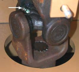 universal joints and slip yoke untill grease appears at the seal.