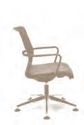 The chair is available on a 5-star base and can be specified with either castors or glides.