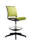 2 ADL15AD 5 star base Plastic back & upholstered seat With arms Stool - 475 480 485 491 505 514 526 539 550 571 0.5 1.