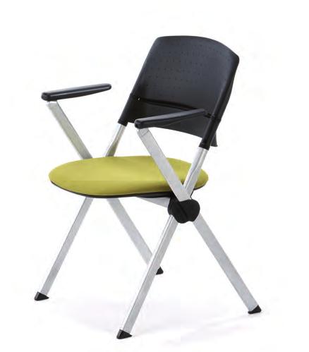 Encompassing both practicality and versatility, its easy folding stacking features encourage use in a variety of spaces.