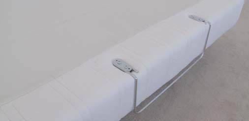 DO NOT over tighten the mattress retainer hardware.