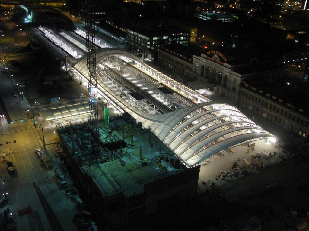 Construction Progress Aerial view of Union Station commuter