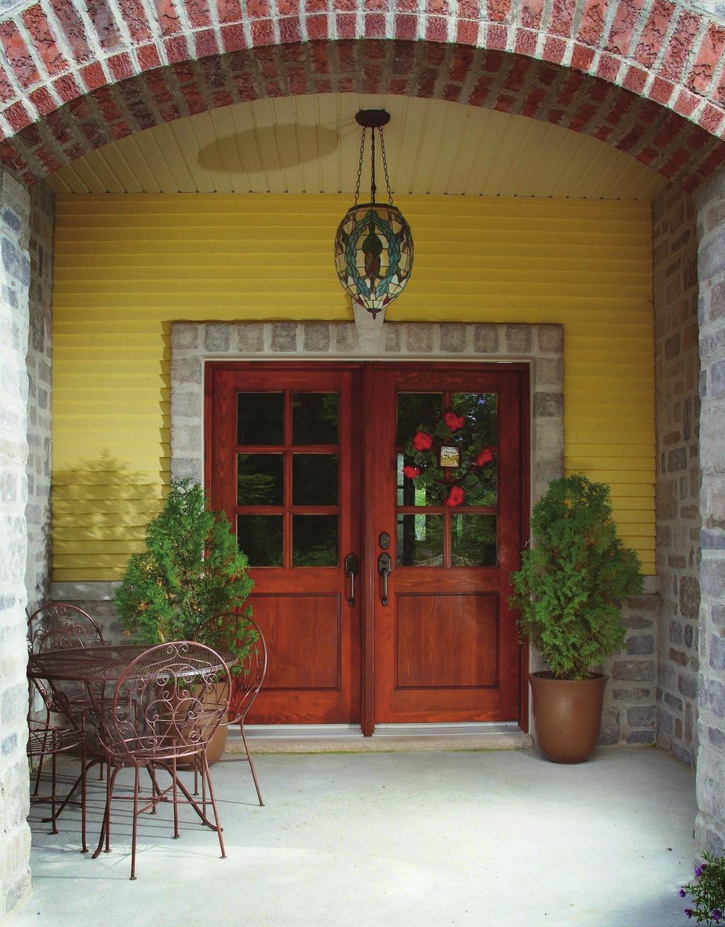 Exterior doors illustrated are