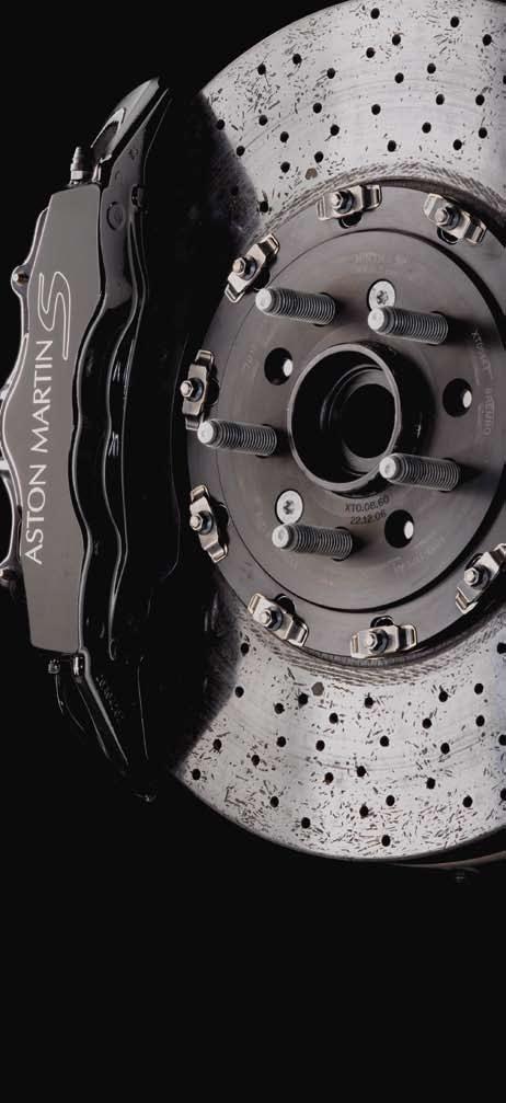 carbon ceramic brakes, a first for a road-going Aston Martin.