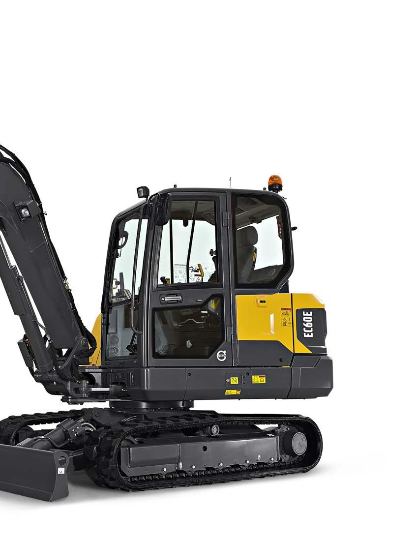Larger cab More space results in comfortable and relaxed operation, increasing production and reducing fatigue.