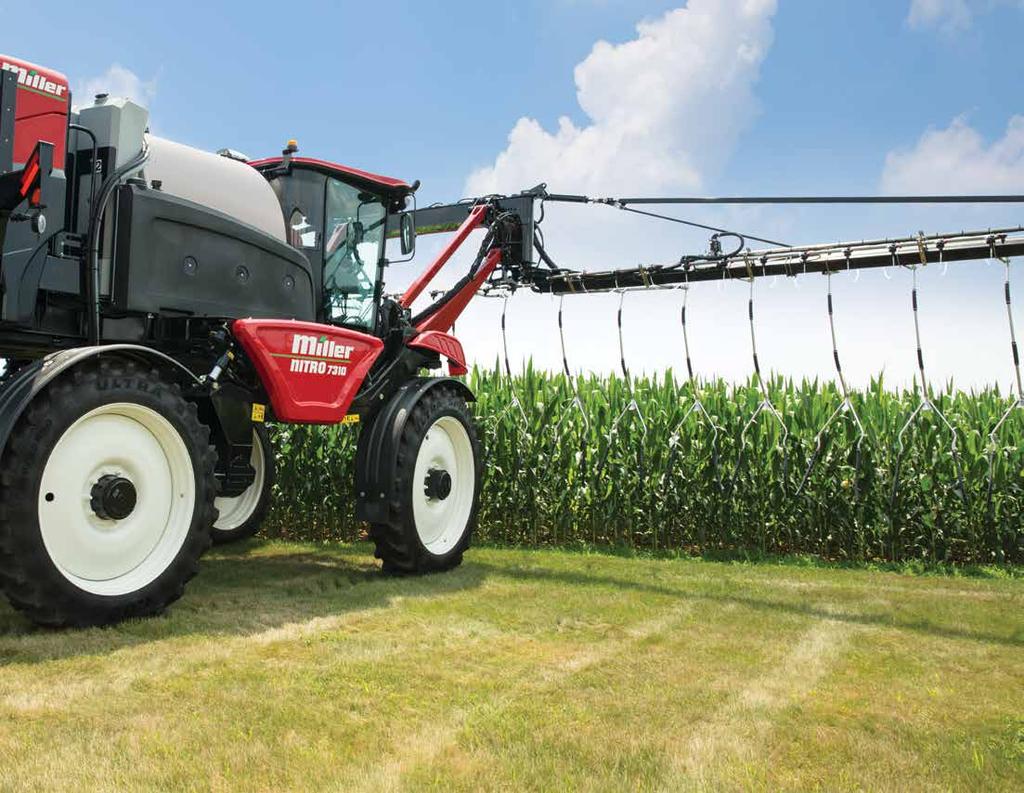 ICIENT HIGH-CLEARANCE SPRAYING MILLER INJECTION TOOLBAR Deliver precise injection of fertilizer into the soil
