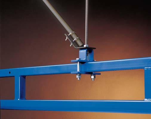 HANGER ASSEMBLIES Each Gorbel Work Station Bridge Crane or monorail is provided with the number of standard hanger assemblies listed, based on the maximum L1 spacing shown in this brochure.