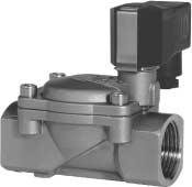 Model 8273 2-Way Stainless Steel Diaphragm Valve Ideal for Control of Slightly Aggressive Gases and Liquids Hot Water Valves Available Minimal Pressure Differential Required Interchangeable Click-On