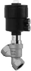Model 8451 2-Way Bronze Angle Seat Valve Ideal for Control of Neutral Gases and Liquids High Flow Rate Waterhammer-Free Suitable for Slurries Optical Position Indicator Standard High Pressure Version