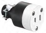 RT303 Single Receptacle to Three Outlets, Heavy Duty Rubber, with Ground AC NEMA 5-15 RT200* Two Wire to