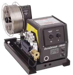 DuraDrive 4-48 WIRE FEEDER DuraDrive 4-48 Wire Feeder Modular panels for easy function and feature upgradability Heavy duty compact wire feed motor Two speed ranges - offers wider application range;