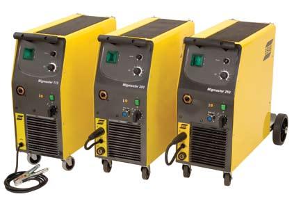 Migmaster 173/203/253 compact Compacts Industrial Ready-to-Weld Mig Package n PSD Technology - excellent welding performance for single phase machines n Easy change of polarity - it may be used with