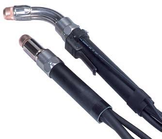 MIG GUNS WATER-COOLED ST-16, 21, 21M ST-16/ST-21/ST-21M Rated at 600 amps with any shielding gas Handles flux cored wires to 7/64 in.