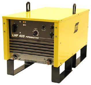 LHF 405 Pipemaster Heavy duty rectifier Power Source LHF 405 Pipemaster TM n Outstanding welding characteristics - high efficiency and high quality welding.
