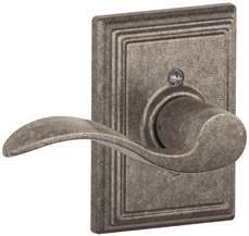 F-SERIES DECORATIVE COLLECTIONS KNOBS AND LEVERS Example Order for LEVER w/ DECO ROSE: F170 ACC LH 621 ADD (Accent x Addison Deco Rose) F170 ACC LH 621 ADD Product/Function SINGLE DUMMY Design ACCENT