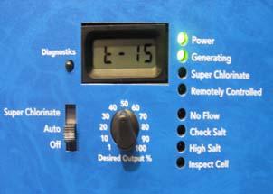 If the incorrect cell is chosen the salt level, amperage, and voltage will not be correct and the system will turn the chlorinator off.