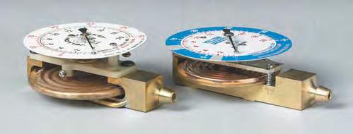 Sensitive diaphragm gauge calibrated in inches of water column and ounces per square inch Improved lamination strength of diaphragm (bellows) to brass plate withstands higher over-pressure Tube
