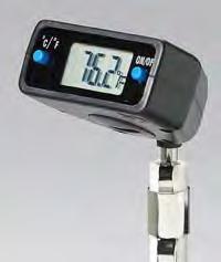 THERMOMETER Digital head rotates 180 for easy reading.