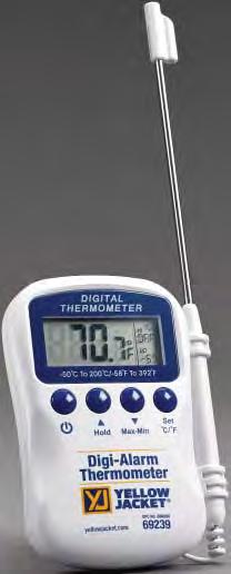 EDITION 66 CATALOG DIGITAL THERMOMETER PROBES Differential and single Single Probe K type: Single K type input F/ C switchable Maximum and minimum hold Low battery indicator Power off after 30