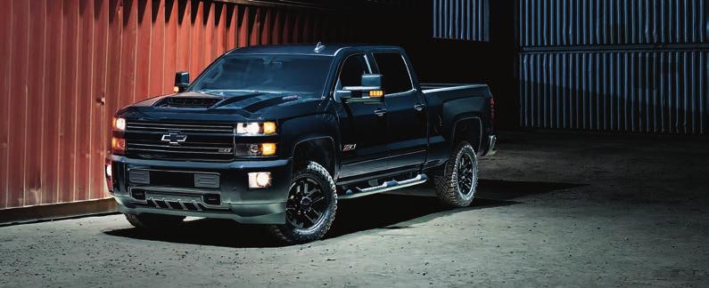 Available on 2500HD Crew Cab LT and LTZ as well as 3500HD Crew Cab LTZ (late availability). Available Silverado 2500HD Midnight Edition, which includes the Z71 Off-Road Package.