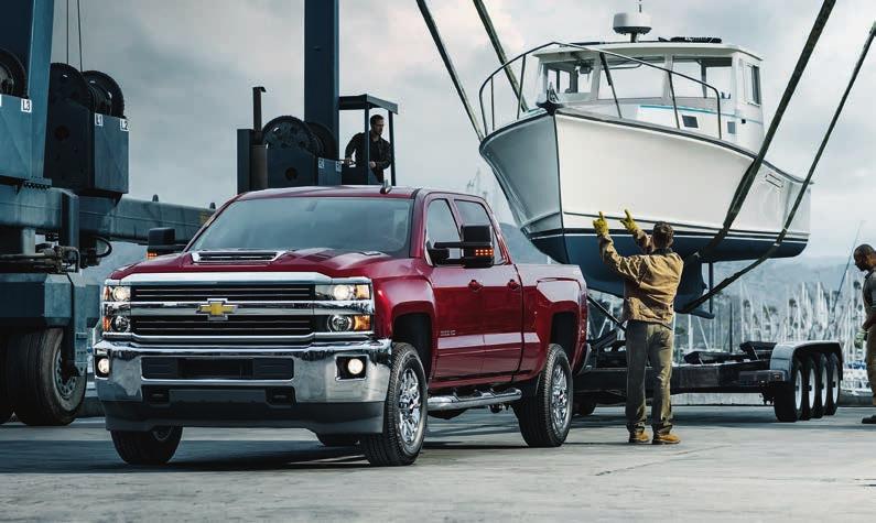 TOWING CONQUER THE MEAN STREETS. Silverado 3500HD Crew Cab LT 4x4 in Butte Red Metallic with available Duramax V8 Turbo- Diesel engine, LT Convenience Package and dealer-installed 4-in.