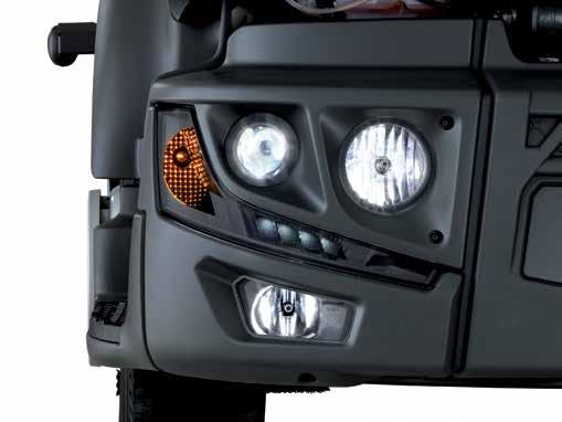 The various lights guarantee maximum safety under all conditions and in all environments.